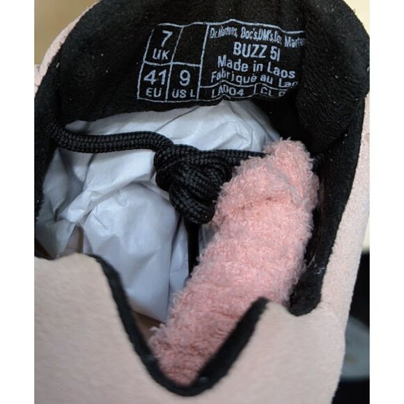 Dr. Martens Buzz 5-Eye Light Tan & Powder Pink Leopard and Suede Shoes UK 7 NIB - Picture 10 of 15